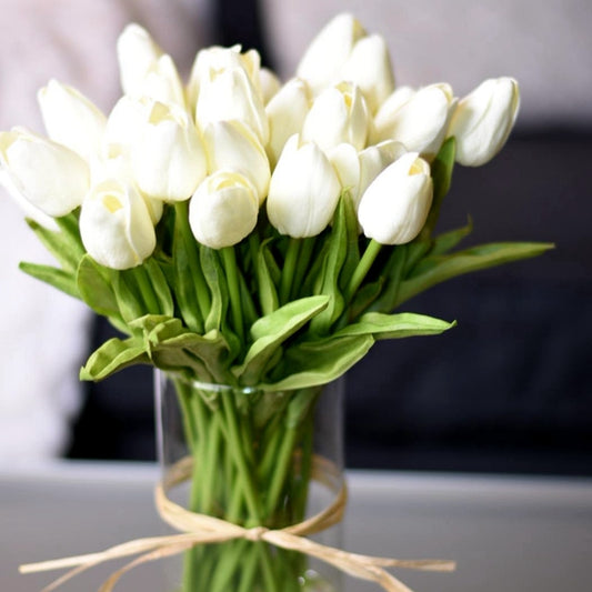 Fleurs artificielles de tulipes Real Touch - Décoration de mariage